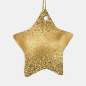 Glam Glitzy Sparkle Glitter Keramisch Ornament (Rechts)