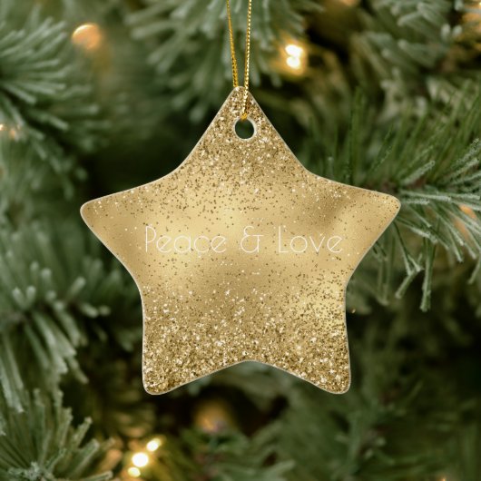 Glam Glitzy Sparkle Glitter Keramisch Ornament (Boom)