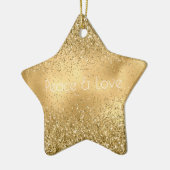 Glam Glitzy Sparkle Glitter Keramisch Ornament (Links)