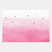 Glam Glitzy Sparkle Glitter Pink Ombre Inpakpapier Vel (Voorkant 3)