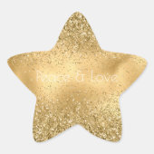 Glam Glitzy Sparkle Glitter Ster Sticker (Voorkant)