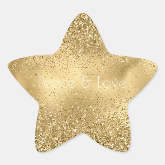 Glam Glitzy Sparkle Glitter Ster Sticker (Voorkant)