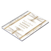 Glam Gold 1920's Great Gatsby Art Wedding Planner Notitieboek (Linkerzijde)