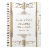 Glam Gold 1920's Great Gatsby Art Wedding Planner Notitieboek (Voorkant)