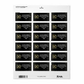 Glam Gold 50e Jubileum Etiket (Full Sheet)
