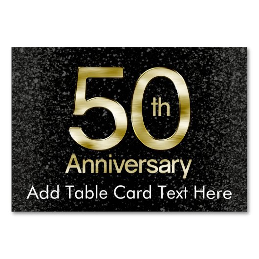 Glam Gold 50e Jubileum Kaart (Voorkant)