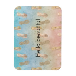 Glam Gold Ananas Aqua Pink Tie kleurstof Magneet