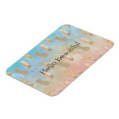 Glam Gold Ananas Aqua Pink Tie kleurstof Magneet (Linkerzijde)