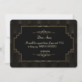 Glam Gold Art Deco 1920 zijn mijn Bridesmaid Kaart (Achterkant)