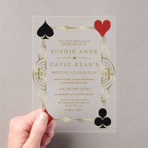 Glam Gold Art Deco Casino Vegas Poker Wedding