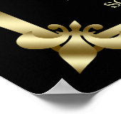 Glam Gold Art Deco Unplugged Wedding Ceremony Sign Poster (Hoek)