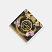 Glam Gold Balloons servetten met Blush High Heels (Hoek)