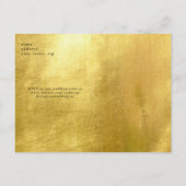Glam Gold & Black budget Weddenschap Uitnodiging Briefkaart (Achterkant)