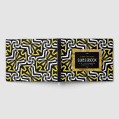 Glam Gold Black Geometric Pattern V4 Afstuderen Gastenboek (Volledig)