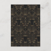 Glam Gold Black - Geweldig cadeautje voor bruiloft Informatiekaartje (Achterkant)