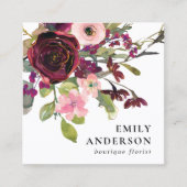 GLAM GOLD BLUSH BOURGOGNE WATERVERF ROOS BLOEMEN VIERKANTE VISITEKAARTJE (Voorkant)