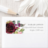 GLAM GOLD BLUSH BURGUNDY ROOS FLORAL ADDRESS ETIKE ETIKET (Insitu)