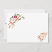 Glam Gold Blush Pink Floral Save the Date (Achterkant)
