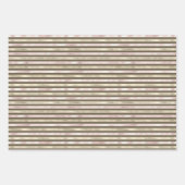 Glam Gold Blush Roze Bruine Strepen Inpakpapier Vel (Voorkant)