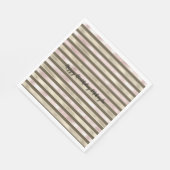 Glam Gold Blush Roze Bruine Strepen Servet (Hoek)