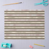 Glam Gold Blush Roze Bruine Strepen Tissuepapier (Craft)