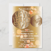 Glam Gold Brons Oud en Nieuw Feest Kaart (Voorkant)