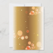 Glam Gold Brons Oud en Nieuw Feest Kaart (Achterkant)