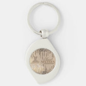 Glam Gold Brown Glitter Spark Sweet 16 verjaardag Sleutelhanger (Voorkant)