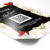 Glam Gold Casino Share The Love QR Code Wedding Foto Afdruk (Hoek)