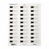 Glam Gold Casino Vegas Poker Wedding Return  Etiket (Full Sheet)