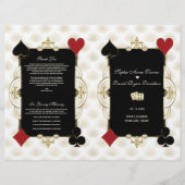 Glam Gold Casino Vegas Wedding Program Flyer (Voorkant)