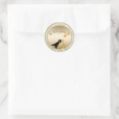 Glam Gold Champagne & Diamonds Verlovingsfeest Ronde Sticker (Tas)