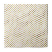 Glam Gold Chevron Patroon Tegeltje (Voorkant)