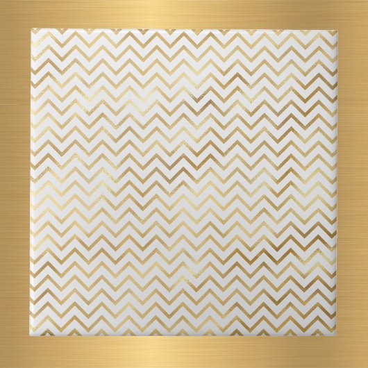 Glam Gold Chevron Patroon Tegeltje