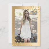 Glam Gold Chic Glitter Foto Zoet 16 Kaart (Achterkant)