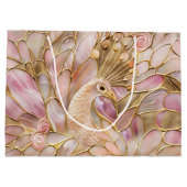 Glam Gold Chic Pink Peacock Groot Cadeauzakje (Achterkant)