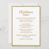 Glam Gold Christmas Glamorous Holiday Party  Kaart (Achterkant)