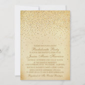  Glam Gold Confetti Bachelorette Kaart (Voorkant)