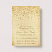  Glam Gold Confetti Bachelorette Kaart
