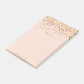  Glam Gold Confetti Blush Pink Post-it® Notes (Schuin)