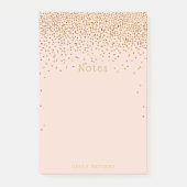  Glam Gold Confetti Blush Pink Post-it® Notes (Voorkant)