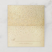  Glam Gold Confetti bruiloft Plaatskaartje (Buitenkant ongevouwen)