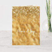 Glam Gold Confetti Glitter Inspirerend Kaart (Voorkant)