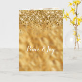 Glam Gold Confetti Glitter Inspirerend Kaart (Gele Bloem)