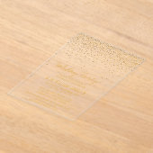  Glam Gold Confetti Holiday Party Acryl Uitnodigingen (Laagn)