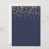 Glam Gold Confetti Passover Seder Invitation Kaart (Achterkant)