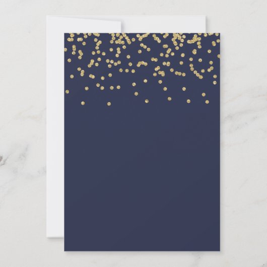 Glam Gold Confetti Passover Seder Invitation Kaart (Achterkant)