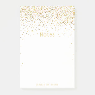 Glam Gold Confetti Post-it® Notes