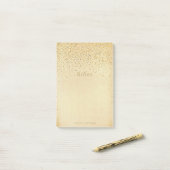 Glam Gold Confetti Post-it® Notes (Op bureau)