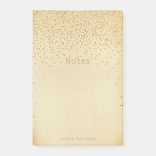 Glam Gold Confetti Post-it® Notes (Voorkant)